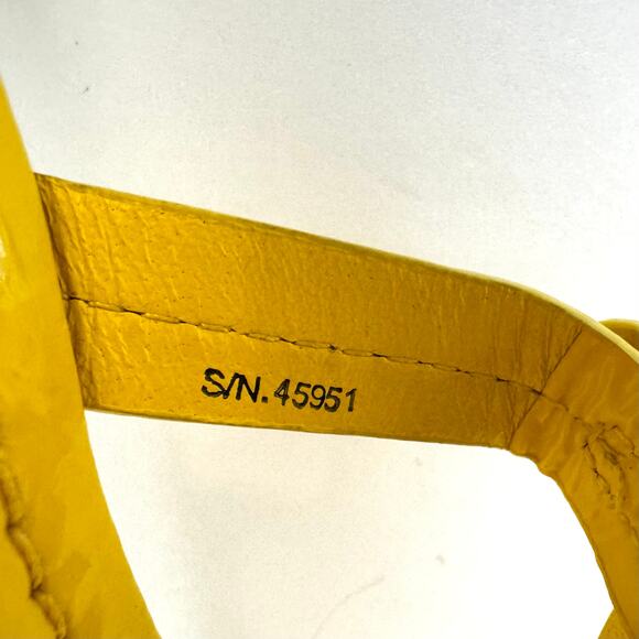 Tory Burch Miller Sandal Slippers Yellow Leather Logo | Size 6M - Picture 12 of 13